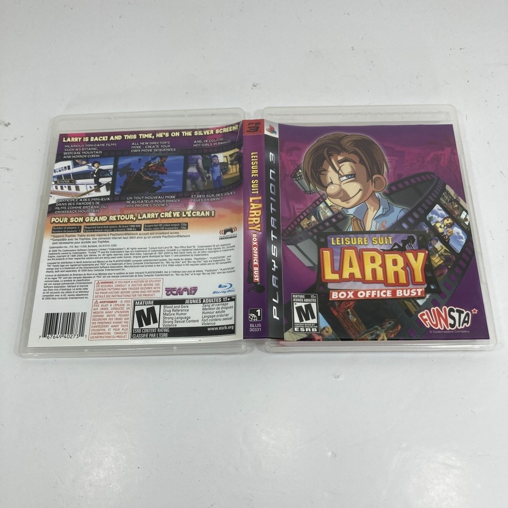 Leisure Suit Larry Box Office Bust Sony PS3 PlayStation 3 Complete In Box - Picture 5 of 5